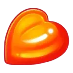 Simbolo cuore arancione