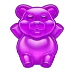 Simbolo orsetto viola